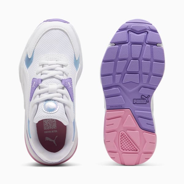 Tenis para niños pequeños Vis2k Bouncy Sky, PUMA White-PUMA White-Lavender Alert, extralarge