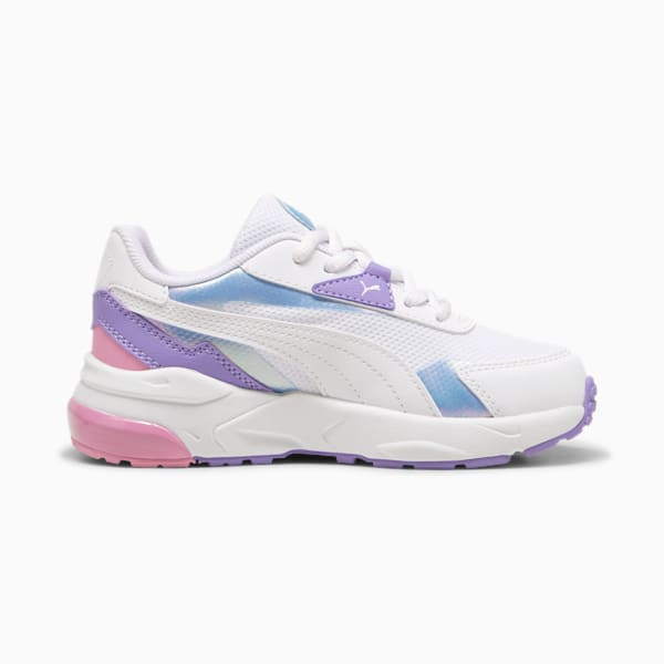 Tenis para niños pequeños Vis2k Bouncy Sky, PUMA White-PUMA White-Lavender Alert, extralarge
