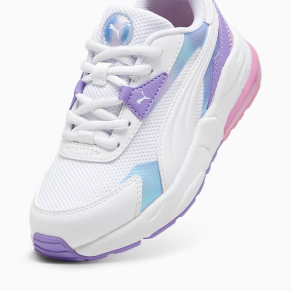 Tenis para niños pequeños Vis2k Bouncy Sky, PUMA White-PUMA White-Lavender Alert, extralarge