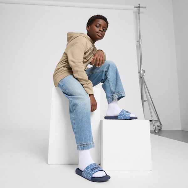 Sandales Cool Cat 2.0 Icy Monster Enfant et adolescent, Blue Horizon-Club Navy-PUMA White, extralarge