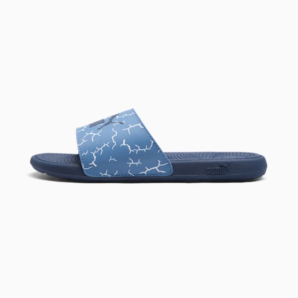 Cool Cat 2.0 Icy Monster Big Kids' Slides, Blue Horizon-Club Navy-PUMA White, extralarge