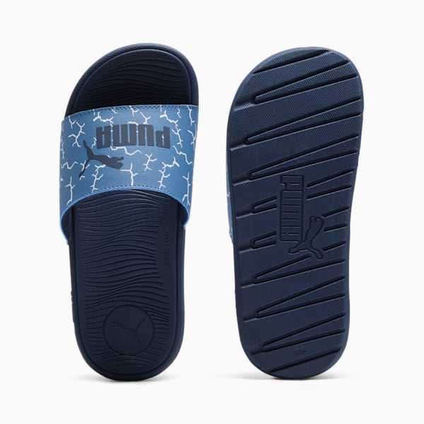 Cool Cat 2.0 Icy Monster Big Kids' Slides, Blue Horizon-Club Navy-PUMA White, extralarge