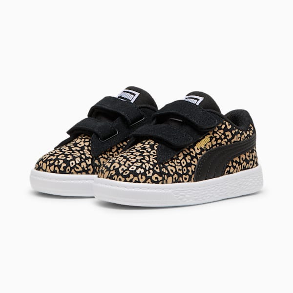 Suede Classics LF Cheetah Toddlers' Sneakers, PUMA Black-Sand Dune, extralarge