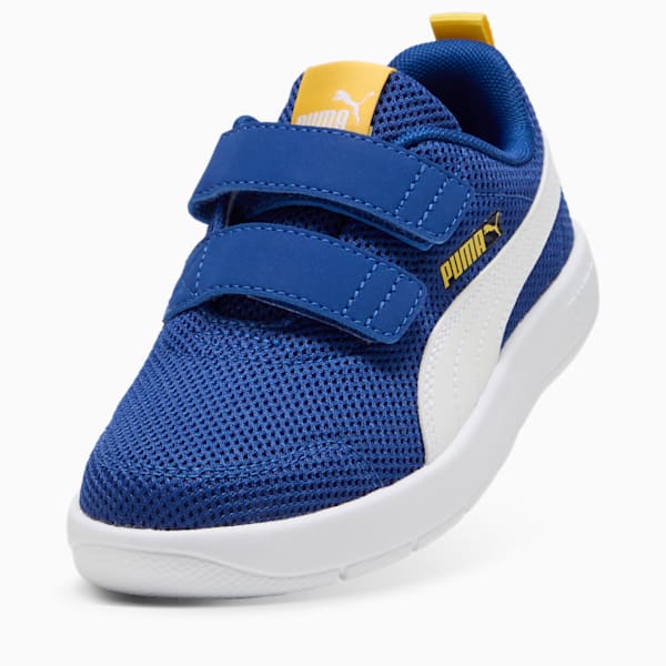 キッズ コートフレックス V3 メッシュ スニーカー 17-21cm, Clyde Royal-PUMA White-Sunny Yellow, extralarge-JPN