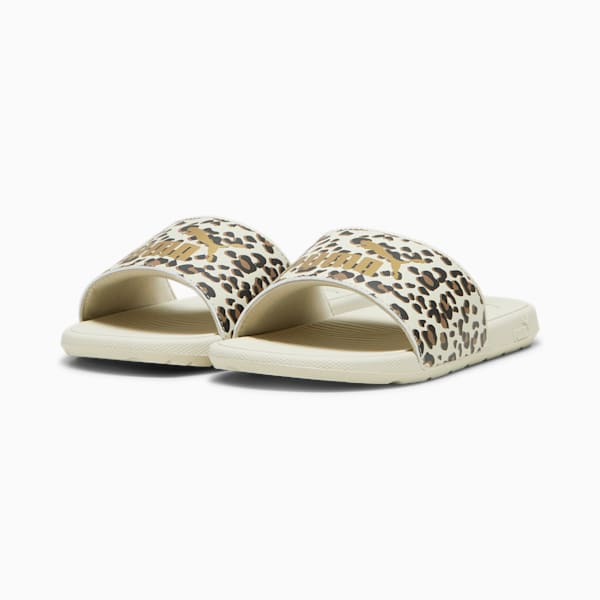 Cool Cat 2.0 Animal Big Kids' Slides, Desert Dust-Gold-Haute Coffee, extralarge