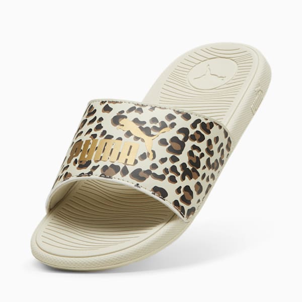 Cool Cat 2.0 Animal Big Kids' Slides, Desert Dust-Gold-Haute Coffee, extralarge