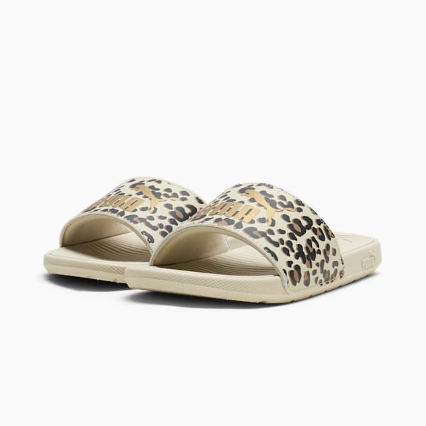 Cool Cat 2.0 Animal Little Kids' Slides, Desert Dust-Gold-Haute Coffee, extralarge