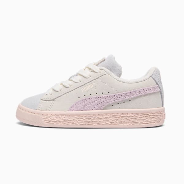 Suede Easter Little Kids' Sneakers, Warm White-Silver Mist-Grape Mist, extralarge
