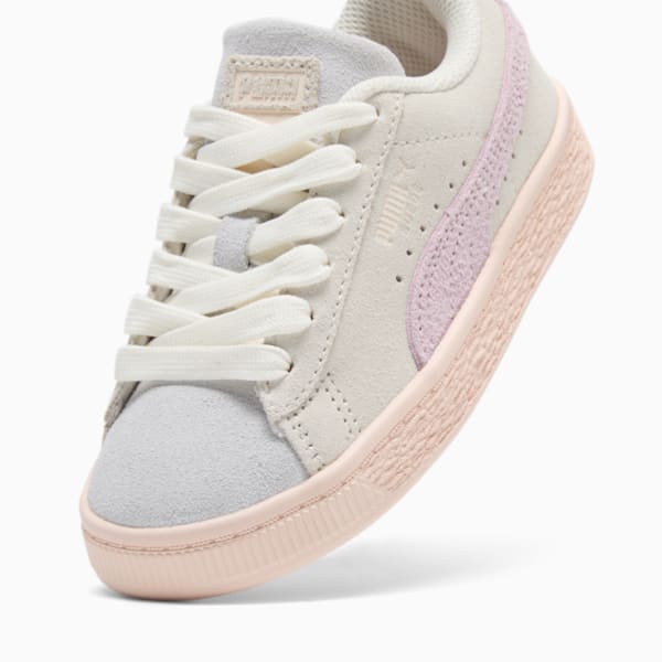 Suede Easter Little Kids' Sneakers, Warm White-Silver Mist-Grape Mist, extralarge