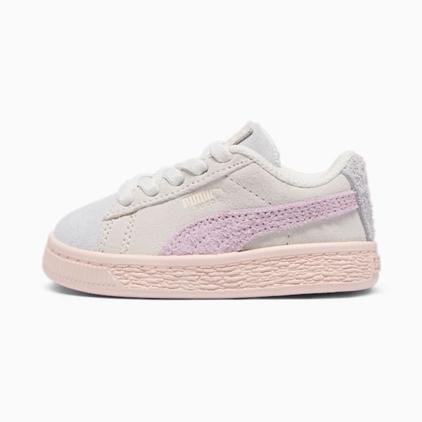 Tenis para infante Suede Easter, Warm White-Silver Mist-Grape Mist, extralarge