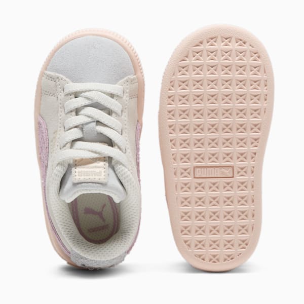 Tenis para infante Suede Easter, Warm White-Silver Mist-Grape Mist, extralarge