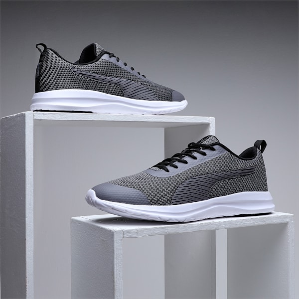 Milescend Men's Sneakers, Cool Dark Gray-PUMA Black-PUMA White, extralarge-IND