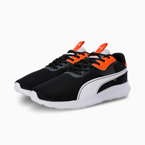 Levitex Men's Sneakers, PUMA Black-Rickie Orange-PUMA White, extralarge-IND