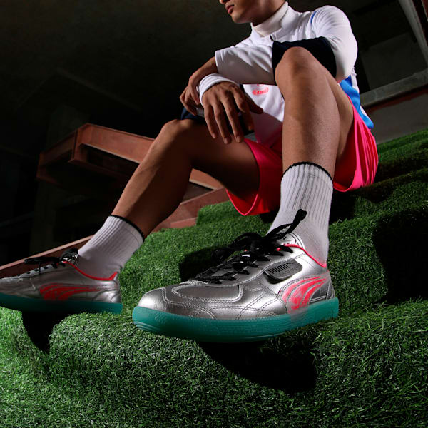 Palermo New Gen Footy Sneakers, PUMA Silver-Sparkling Green, extralarge-IND