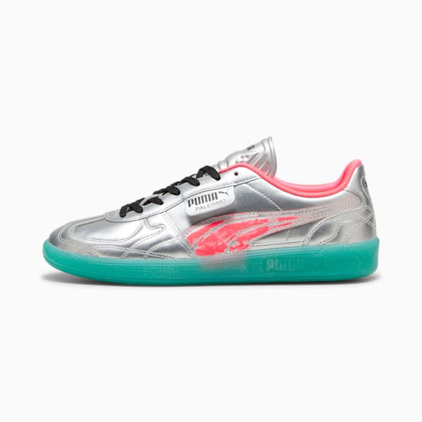 Tenis Palermo New Gen Footy, PUMA Silver-Sparkling Green, extralarge