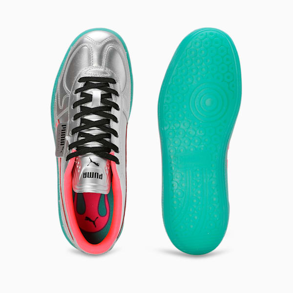Palermo New Gen Footy Sneakers, PUMA Silver-Sparkling Green, extralarge-IND