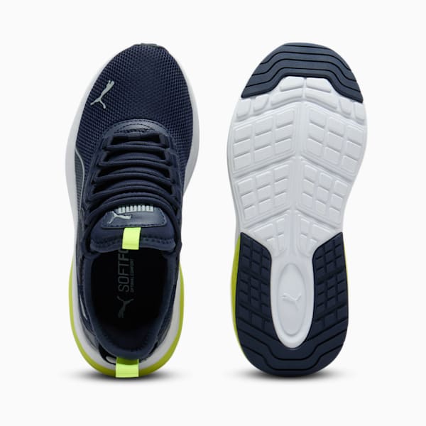 Tenis para niños grandes Amplifier, PUMA Navy-Cool Mid Gray-Electric Lime, extralarge