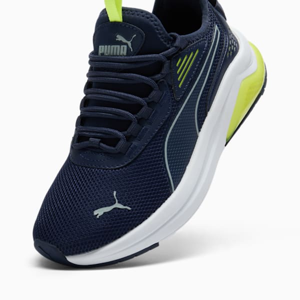 Tenis para niños grandes Amplifier, PUMA Navy-Cool Mid Gray-Electric Lime, extralarge