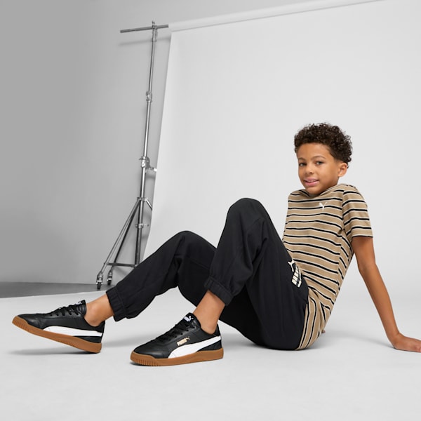 Sneaker PUMA Club 5v5 pour enfant et adolescent, PUMA Black-PUMA White-PUMA Gold, extralarge