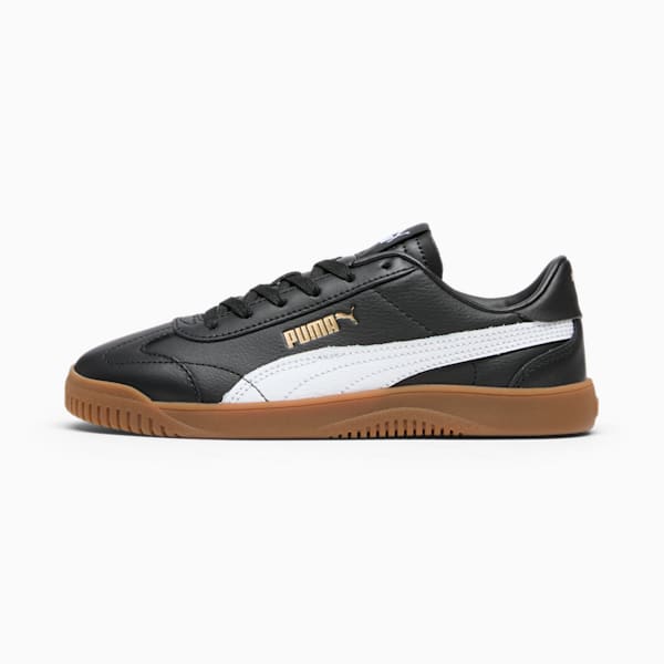 PUMA Club 5v5 Big Kids' Sneakers, PUMA Black-PUMA White-PUMA Gold, extralarge