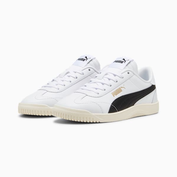 Sneaker PUMA Club 5v5 pour enfant et adolescent, PUMA White-PUMA Black-PUMA Gold, extralarge