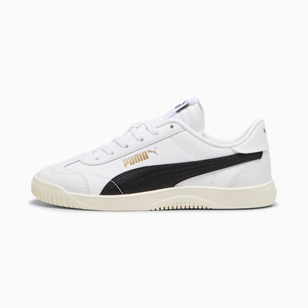 Sneaker PUMA Club 5v5 pour enfant et adolescent, PUMA White-PUMA Black-PUMA Gold, extralarge