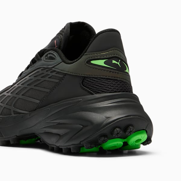 Tenis Spirex Casestudy para hombre, Flat Dark Gray-PUMA Black-Fluro Green Pes, extralarge