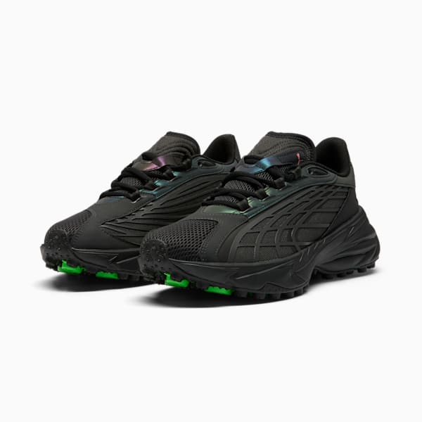 Tenis Spirex Casestudy para hombre, Flat Dark Gray-PUMA Black-Fluro Green Pes, extralarge