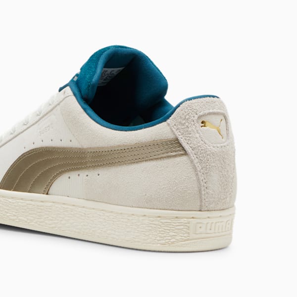 PLAY LOUD Suede Sneakers, Warm White-Cold Green, extralarge