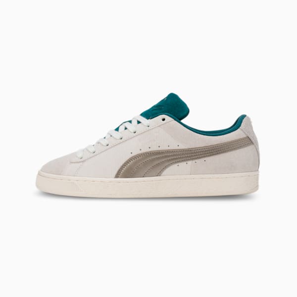 PLAY LOUD Suede Sneakers, Warm White-Cold Green, extralarge-IND