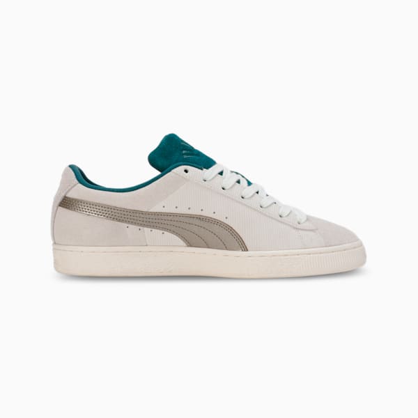 PLAY LOUD Suede Sneakers, Warm White-Cold Green, extralarge-IND
