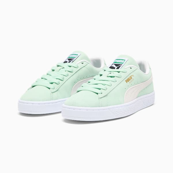 Zapatos deportivos de gamuza Classic XXI para mujer, Fresh Mint-PUMA White, extralarge