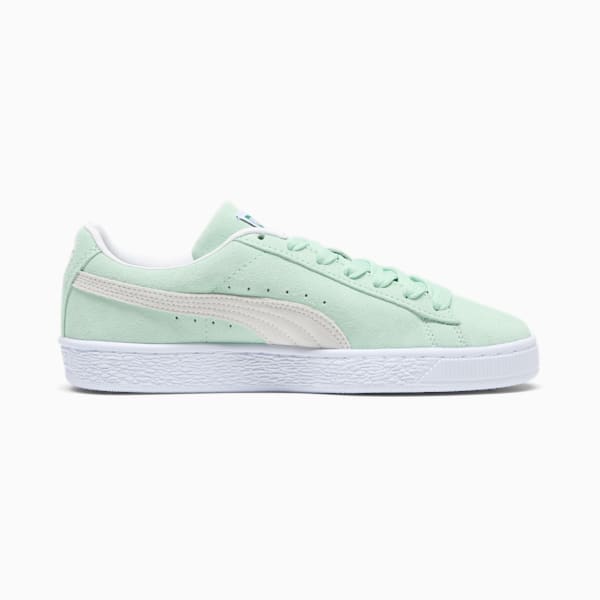 Zapatos deportivos de gamuza Classic XXI para mujer, Fresh Mint-PUMA White, extralarge