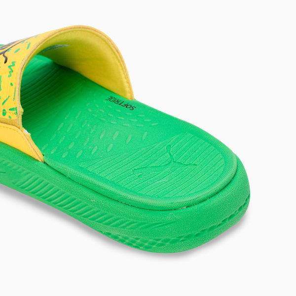 Softride Youth Slides, PUMA Green-Pelé Yellow-PUMA Black, extralarge-IND