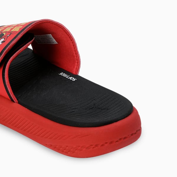 Softride Super Youth Slides, PUMA Black-For All Time Red, extralarge-IND