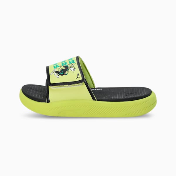 Softride Super Youth Slides, PUMA Black-Lime Sheen, extralarge-IND