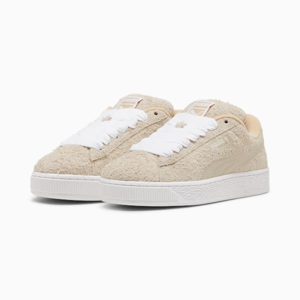 Suede XL Hairy Sneakers Women, Alpine Snow-PUMA White, extralarge