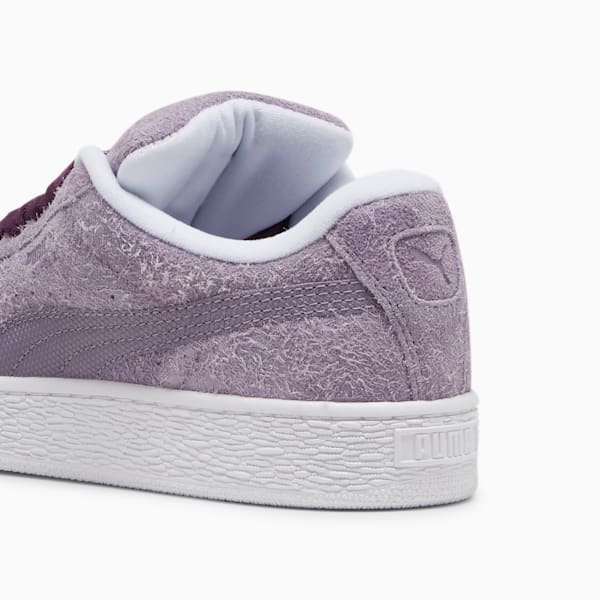 Suede XL Hairy Sneakers Women, Pale Plum-PUMA White, extralarge