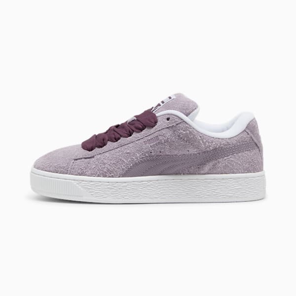 Suede XL Hairy Sneakers Women, Pale Plum-PUMA White, extralarge