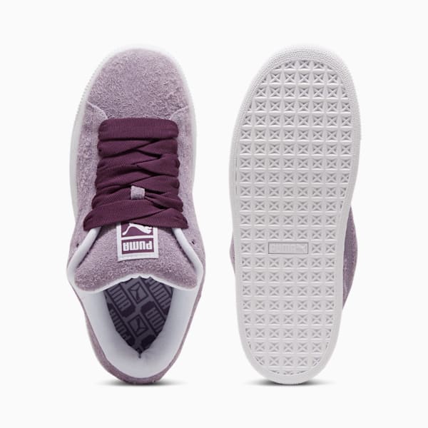 Suede XL Hairy Sneakers Women, Pale Plum-PUMA White, extralarge