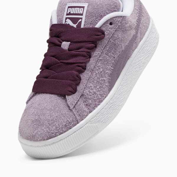 Suede XL Hairy Sneakers Women, Pale Plum-PUMA White, extralarge