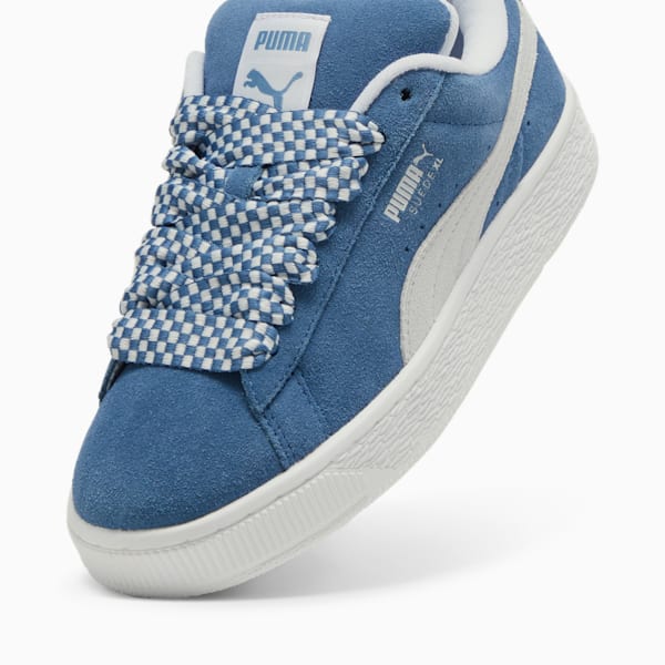 Suede XL Lace Women's Sneakers, Blue Horizon-PUMA White, extralarge