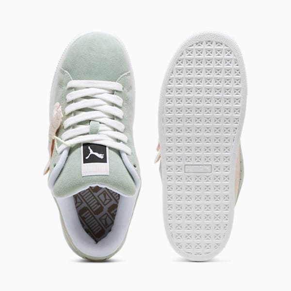 Tenis Suede XL Merry X-mas para mujer, Green Fog-Island Pink, extralarge
