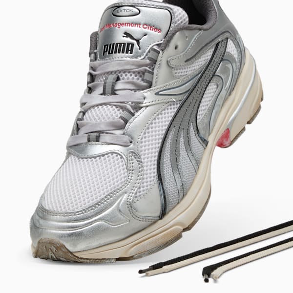 Tenis para hombre PUMA x LMC Extos, Warm White-Cast Iron, extralarge