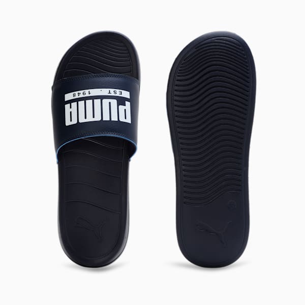 Popcat Pacify Men's Slides, PUMA Navy-PUMA White, extralarge-IND