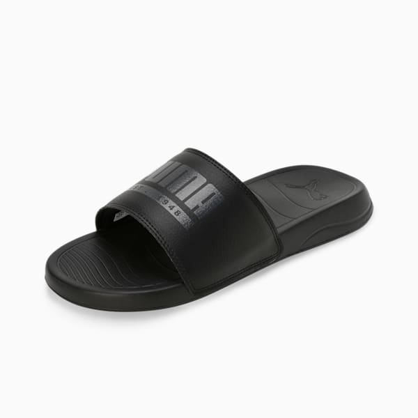 Popcat Pacify Men's Slides, PUMA Black-Strong Gray, extralarge-IND
