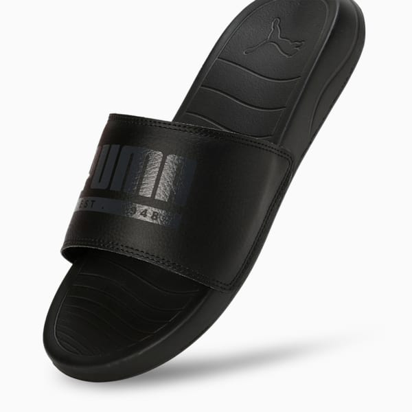 Popcat Pacify Men's Slides, PUMA Black-Strong Gray, extralarge-IND
