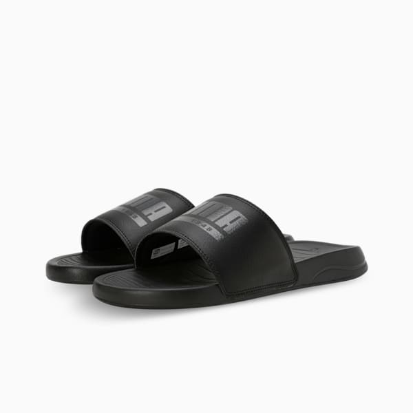 Popcat Pacify Men's Slides, PUMA Black-Strong Gray, extralarge-IND