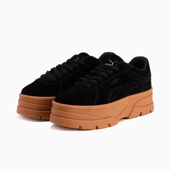 ウィメンズ リヴォ スウェード スニーカー, PUMA Black-PUMA Black, extralarge-JPN