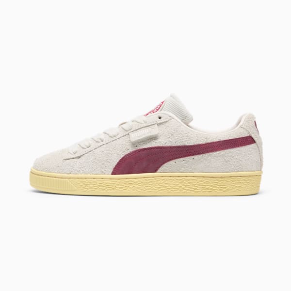 PUMA x PALM TREE CREW Suede R Men's Sneakers, Vapor Gray-Club Red, extralarge